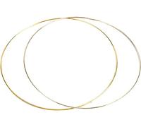 HRTLSS 2 Pezzi Cornice a Cerchio Floreale in Metallo, Anelli a Cerchio in Oro macramè Cerchi acchiappasogni, per progetti di Arti e Mestieri Fai-da-Te Decorazioni per Feste di Nozze (35cm)