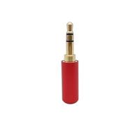 HRTUFN MIUYTRN 2/5/10 Pezzi 3,5 mm 3/4 Poli Spina Maschio Stereo connettore Audio Adattatore Jack for Cuffie Auricolari da 3,5 mm Placcato Oro for Riparazione cuicui(3P Red,5Pcs)