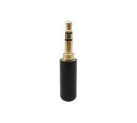 HRTUFN MIUYTRN 2/5/10 Pezzi 3,5 mm 3/4 Poli Spina Maschio Stereo connettore Audio Adattatore Jack for Cuffie Auricolari da 3,5 mm Placcato Oro for Riparazione cuicui(3P Black,5Pcs)