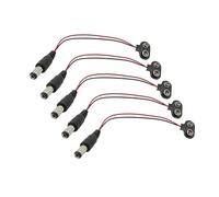 HRTUFN MIUYTRN 5/10 Pezzi 9V DC Batteria connettore a Scatto Clip Cavo di Alimentazione Spina barile Jack 15 cm Fai da Te cuicui(10Pcs)