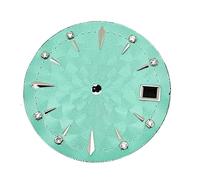 HRTUFN WCC00816 Quadrante for orologio NH35 da 29 mm con diamanti, quadrante ondulato, for donna, accessori for cocktail for movimento NH36(Sky blue sliver)