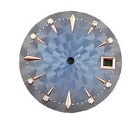 HRTUFN WCC00816 Quadrante for orologio NH35 da 29 mm con diamanti, quadrante ondulato, for donna, accessori for cocktail for movimento NH36(Navy blue rose)