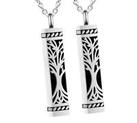 Hrtyvhin 2 Gioielli Commemorativi Collana con Urna Incidibile Collana con Ciondolo in Acciaio Inossidabile per la Conservazione delle Ceneri degli Animali Domestici Gioielli per la Cremazione per le