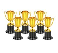 Hrtyvhin 6 Piccoli Trofei Plastica Leggeri Medaglie Calcio Coppa Basket Vincitori Calcio Regali per la Scuola Gioco Competizione d ' Oro Trofei Campioni