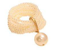 Hrtyvhin Bracciale alla con perline e cristalli con effetto a strati Bracciale dalla struttura leggera da regalare Bracciale multistrato