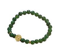 Hrtyvhin Bracciale con perline giada imitazione Collana con perline buona fortuna per le donne Collana da polso con cordoncino rosso intrecciato alla Gioielli da polso Bracciale con ricchezza