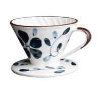 Hrtyvhin Caffettiera a goccia manuale Cono Brewer Materiali ceramici Estrazione uniforme Facile pulizia Design Filtro Cono filtrante in ceramica