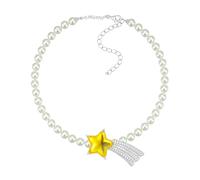 Hrtyvhin Collana con perline con perle finte e design in rame Look elegante per tutte le stagioni Collana con stella dalla vestibilità comoda