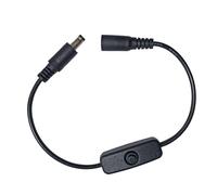 Hrtyvhin DC5521 - Cavo di prolunga di alimentazione con commutatore, 5, 5 x 2, 1 mm, maschio a femmina, per strisce LED e telecamere CCTV, cavo di alimentazione