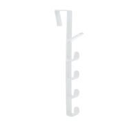 Hrtyvhin Gancio adesivo in plastica resistente per cappotti, borse, asciugamani, multiuso, rimovibile, a 6 segmenti, soluzione per riporre le porte Ganci decorativi moderni per porte