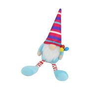 Hrtyvhin Gnomi a strisce arcobaleno Bambole figurine Gamba lunga Tomtes svedesi Elfi nani Peluche per decorazioni per feste compleanno Gnomi in tessuto Ornamento farcito