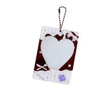 Hrtyvhin Grazioso porta carte con tema del cibo, piccolo 7,6 cm, con ciondolo tascabile, accessorio per donne e ragazze, porta carte da collezione, Viola, Mass Beauty