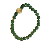 Hrtyvhin Imitation Jade - Braccialetto con perle di giada, con cordoncino rosso, per la felicità e la ricchezza, accessori per feste e abbigliamento quotidiano, per la felicità e la ricchezza