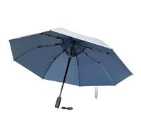 Hrtyvhin Ombrelloni ricaricabili USB con ventilatore integrato e due funzioni per una protezione solare estiva in caso di pioggia o sole, Dark Blue inside the, One Size