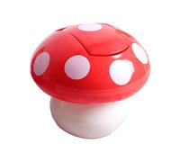 Hrtyvhin Pattumiera a tema funghi Coperchio in ABS per controllo degli odori per scrivania Camera da letto Cucina Uso Cestino a forma fungo in ABS