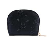 Hrtyvhin Portafoglio da donna compatto in pelle PU con scomparti multipli per carte di credito e cerniere per la spesa di viaggio sicura, denaro importante organizzato, Nero , Mass Beauty