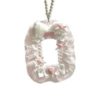 Hrtyvhin Portatessere alla moda in peluche "Angelic Wing" con eleganti design in pizzo, portatile per studenti e appassionati creativi, custodie alla moda per carte di credito, a, Einheitsgröße