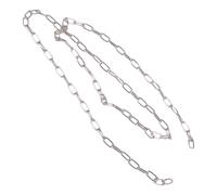 Hrtyvhin Pratica catena in acciaio inox da 100 cm, in rotolo argentato, per appendere casette per uccelli, plafoniere, opere d'arte e vasi di fiori, 1.5mm, come descritto
