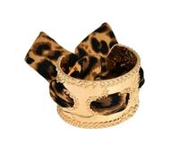 Hrtyvhin Robusto braccialetto in nastro in lega Disegni audaci per le donne Abbigliamento versatile Intagli intricati Tutti i giorni Eleganti gioielli in nastro