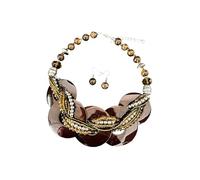 Hrtyvhin Set gioielli con conchiglie dal design geometrico Leggero e robusto da indossare ogni giorno e in occasioni speciali Opzioni colore multiple Set collane con conchiglie bohémien