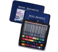 Hrtyvhin Set matite con matite colorate per legno a pennello fine in custodia in metallo Matita colorata per artisti per colorare schizzi Matite per artisti professionisti