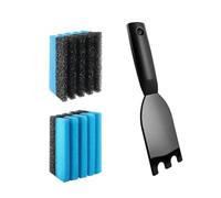 Hrtyvhin Strumento efficiente per la Pulizia delle Griglie con spugne Resistenti Calore e raschietti Spatola Resistente Calore per Strumento Pulizia della Cucina del Barbecue