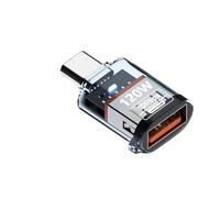 Hrtyvhin Supporto convertitore adattatore tipo C Trasferimento dati 10 Gbps Ricarica 120 W USB C maschio a USB 3.2 femmina Funzione portatile