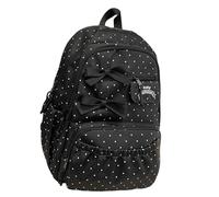 Hrtyvhin Zaino dal design alla a pois, borsa per libri, Black | Pratica, capacità, tracolla ergonomica regolabile, spaziosa borsa per libri per tutti i giorni e in viaggio,