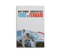 HRUERYWRBTT 1 poster del film Ford V Ferrari su tela, decorazione artistica da parete vintage, decorazione per soggiorno, camera da letto, 20 x 30 cm, senza cornice