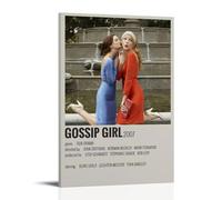 HRUERYWRBTT Gossip Girl Serie TV - 3 poster, arte estetica da parete su tela, stile vintage, decorazione per soggiorno, camera da letto, 50 x 75 cm, con cornice