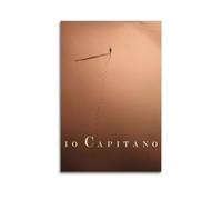 HRUERYWRBTT Io Capitano Movie 1 poster estetico da parete su tela, vintage, decorazione artistica da parete per soggiorno, camera da letto, camera da letto, 30 x 45 cm, senza cornice, stile