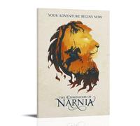 HRUERYWRBTT Poster con le cronache di Narnia, decorazione artistica da parete su tela, stile vintage, per soggiorno, camera da letto, 50 x 75 cm, con cornice