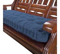 Hruile Cuscini spessi per sedie da giardino, cuscini per panca da portico, finestra a baia, per mobili da interni, per soggiorno, cucina, tatami, patio e casa (200 x 55 cm, blu scuro)
