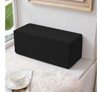 Hruile Cuscino per bracciolo per divano, per lettura, relax, supporto lombare per collo, materasso con fodera rimovibile (45 x 15 x 15 cm, nero)