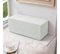 Hruile Cuscino per bracciolo per divano, per lettura, relax, supporto lombare per collo, materasso con fodera rimovibile (45 x 15 x 15 cm, beige)