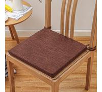 Hruile Cuscino per sedia con laccetti, cuscino quadrato per sedia con fodera rimovibile, per ufficio, soggiorno, cucina, auto, poltrona, divano, cuscino per seduta tatami, cuscino per seduta (35 x 35