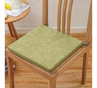 Hruile Cuscino per sedia con laccetti, cuscino quadrato per sedia con fodera rimovibile, per ufficio, soggiorno, cucina, auto, poltrona, divano, cuscino per seduta tatami, cuscino per seduta (35 x 35