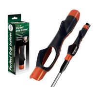 HRUIYL Golf Grip Trainer, supporto per allenamento golf, impugnature in gomma testurizzata, dimensioni standard, arancione