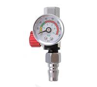 HRWLY 1pc 1/4" BSP Mini strumento for la valvola del regolatore 'aria durevole manometro della piccola 48 * 60 mm con ugello for pistola a spruzzo