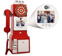 Hrxllb Libro degli Ospiti Video e Audio per Matrimoni, registra messaggi Video e Audio Personalizzati, Libro degli Ospiti Video e Audio per Telefono, conserva Le tue Occasioni Speciali(Red)