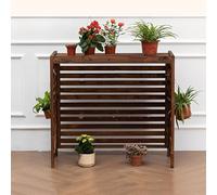 HRXQ Copri Condizionatore da Esterno Legno Massiccio d'Aria per Giardino E Balcone, Supporto Decorativo Copertura Condizionatore in Legno retrò per Condizionatori d'Aria E Piante(L)