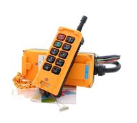 HS-10 Industrial wireless Crane Radio Remote Control System 1 Transmitter 10 Channels 1 Speed Control Hoist Remote Switch CZAOINCU(380VAC)