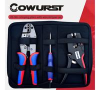 HS-30J Pinza a crimpare terminale preisolata a cricchetto con set di strumenti spelafili per elettricisti Strumento di crimpatura per risparmiare manodopera