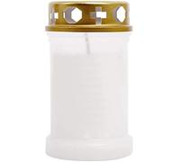 HS Candle - Candela per tomba in bianco, durata circa 40 ore