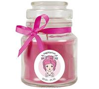 HS Candle Candela profumata con segno zodiacale della lavanda, in barattolo di vetro per caramelle, diversi motivi a scelta, 120 g, durata fino a 30 ore, sagittario