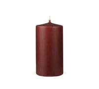 HS Candle Candele a pilastro "marrone", dimensioni Ø7 x 12 cm, candele a cera a lunga durata fino a 35 ore, senza profumo, molti colori/dimensioni