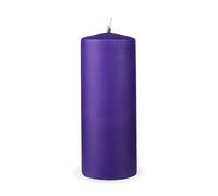 HS Candle Candele a pilastro "viola", dimensioni Ø 7 x 16 cm, candele a cera lunga durata fino a 50 ore. Candele a colonna non profumate, molti colori/dimensioni