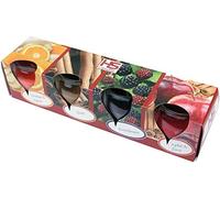 HS Candle, Set di 4 candele profumate in barattolo di vetro, lunga durata e piacevole profumo, Winter Spice