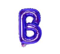 HS - Palloncino a forma di lettera di film, 40 cm, decorazione per matrimoni, compleanni, feste (viola, lettera B)