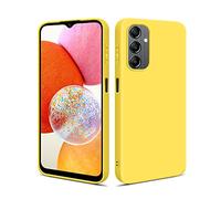 HS Products HSP Cover per Samsung Galaxy A14 5G/4G - Opaca, Antiurto & Perfettamente Aderente | Custodia in Silicone TPU Colorato con Protezione Fotocamera, Anti-Impronte & Antipolvere - Giallo